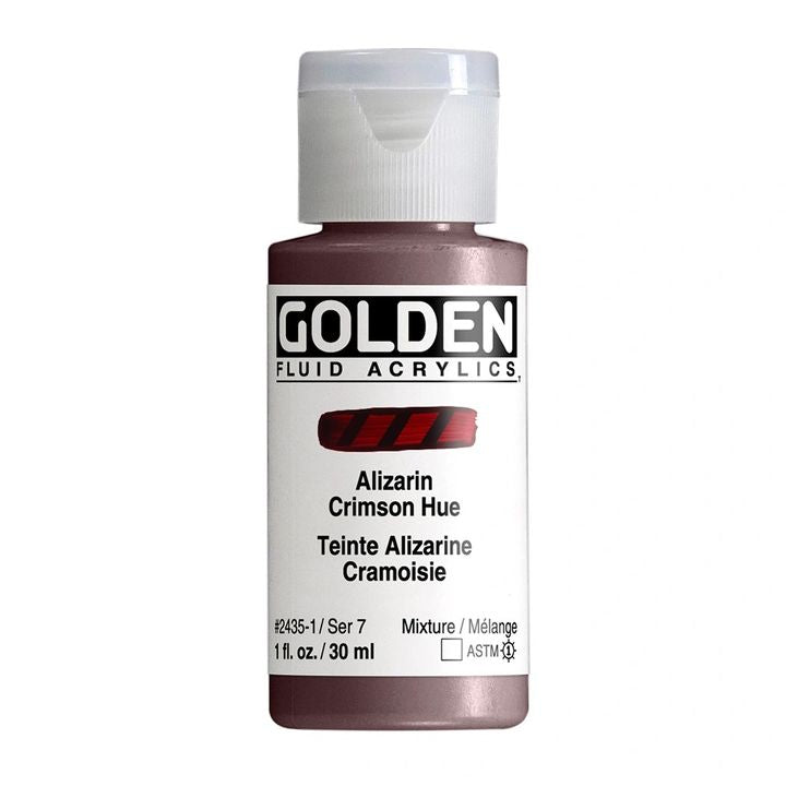 GOLDEN Vernice acrilica fluida 30 ml – 2435 tonalità di cremisi alizarina