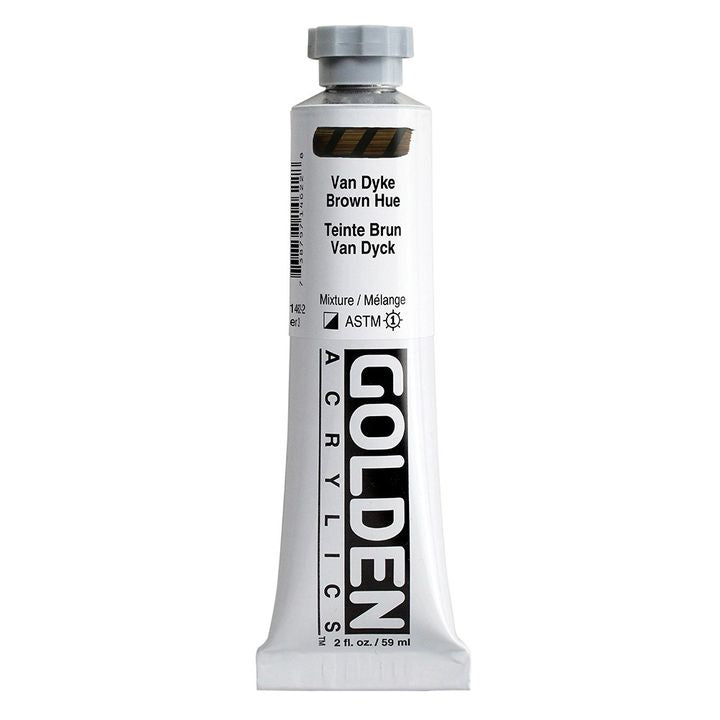 GOLDEN Vernice Acrilica Corpo Pesante 148 ml – 1462 Van Dyke tonalità marrone