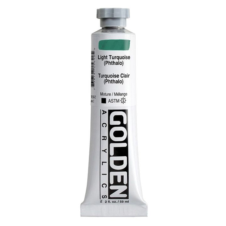 GOLDEN Vernice Acrilica Corpo Pesante 148 ml – 1564 turchese chiaro (ftalo)