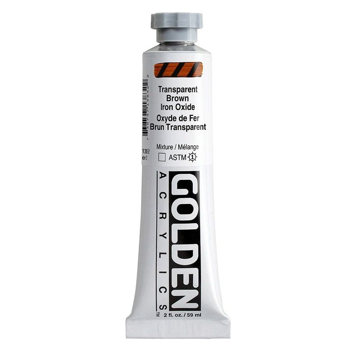 GOLDEN Vernice Acrilica Corpo Pesante 59 ml – 1383 marrone ossido di ferro trasparente