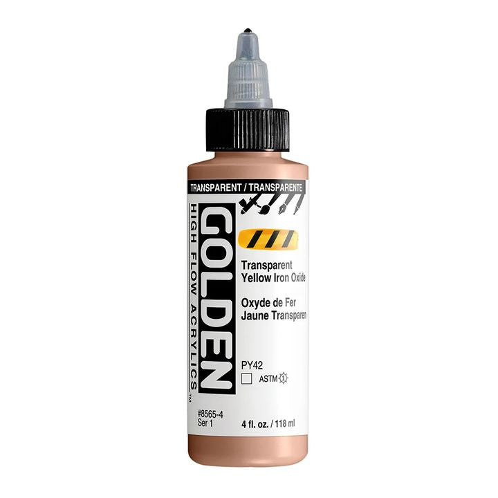 GOLDEN Vernice acrilica ad alto flusso 118 ml – 8565 Ossido di ferro giallo trasparente