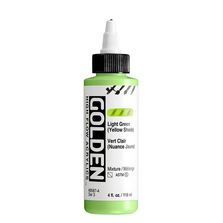 GOLDEN Vernice acrilica ad alto flusso 118 ml – 8587 Verde chiaro (tonalità gialla)