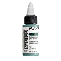 GOLDEN Vernice acrilica ad alto flusso 30 ml – 8538 Verde ftalocianina (tonalità blu)