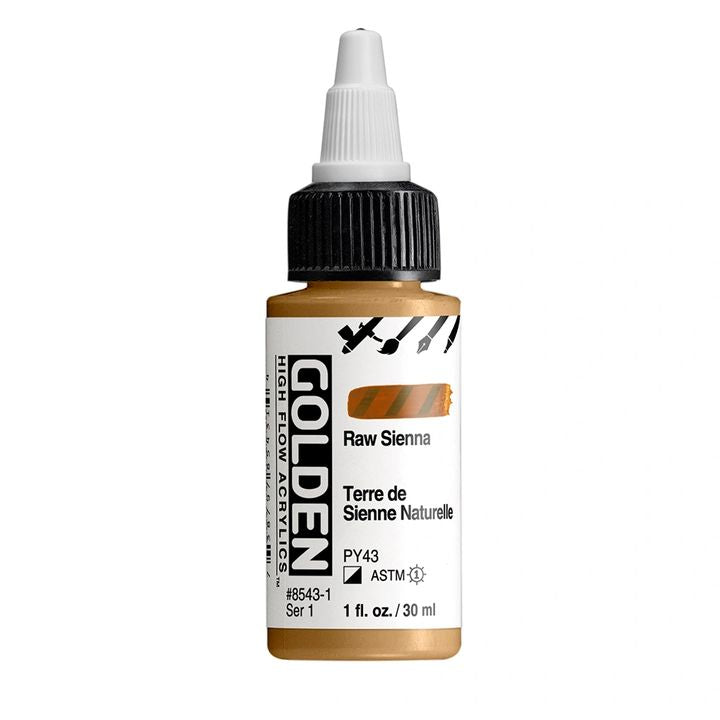 GOLDEN Vernice acrilica ad alto flusso 30 ml – 8543 Terra di Siena grezza
