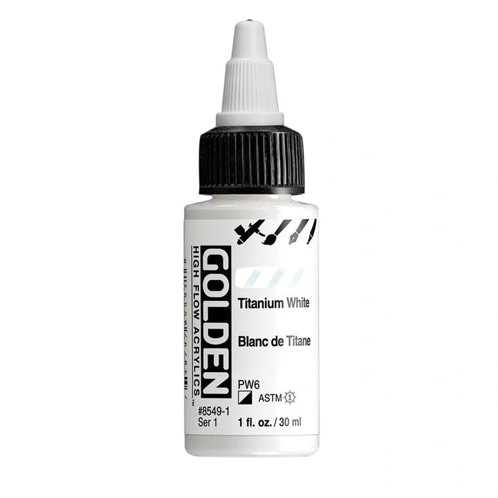 GOLDEN Vernice acrilica ad alto flusso 30 ml – 8549 Bianco titanio
