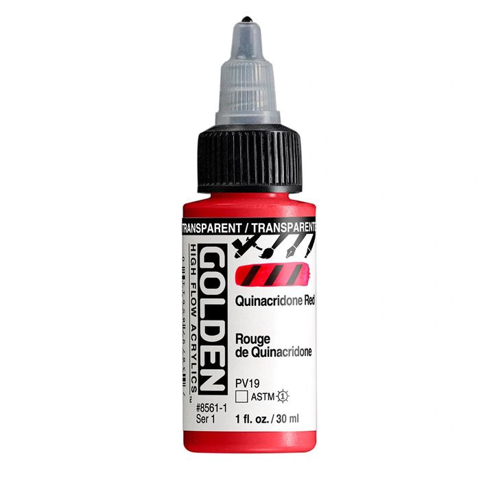 GOLDEN Vernice acrilica ad alto flusso 30 ml – 8561 Rosso quinacridone trasparente