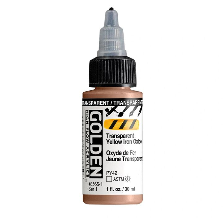 GOLDEN Vernice acrilica ad alto flusso 30 ml – 8565 Ossido di ferro giallo trasparente