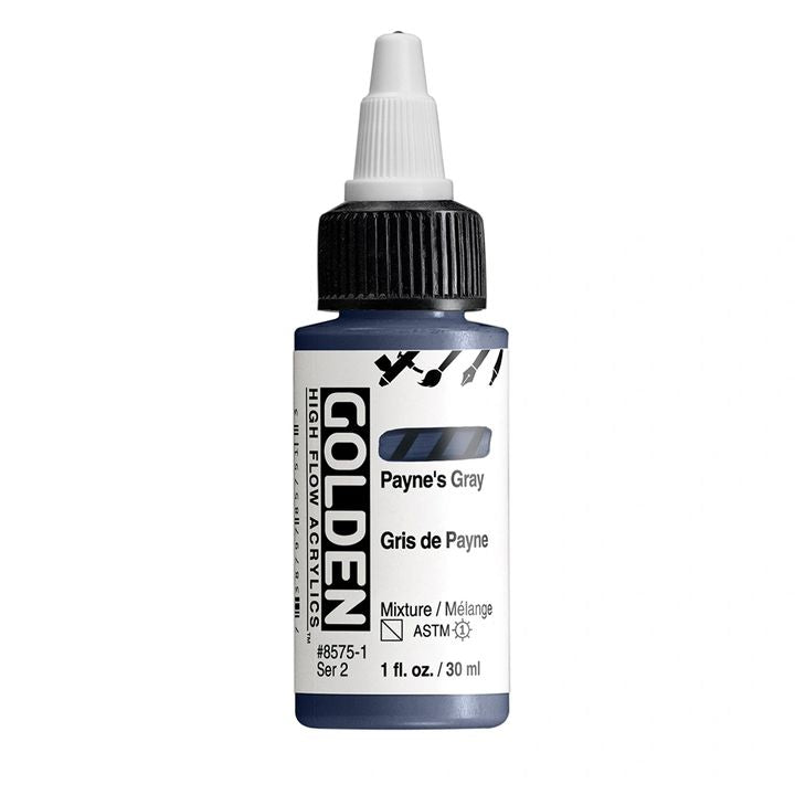 GOLDEN Vernice acrilica ad alto flusso 30 ml – 8575 Grigio di Payne