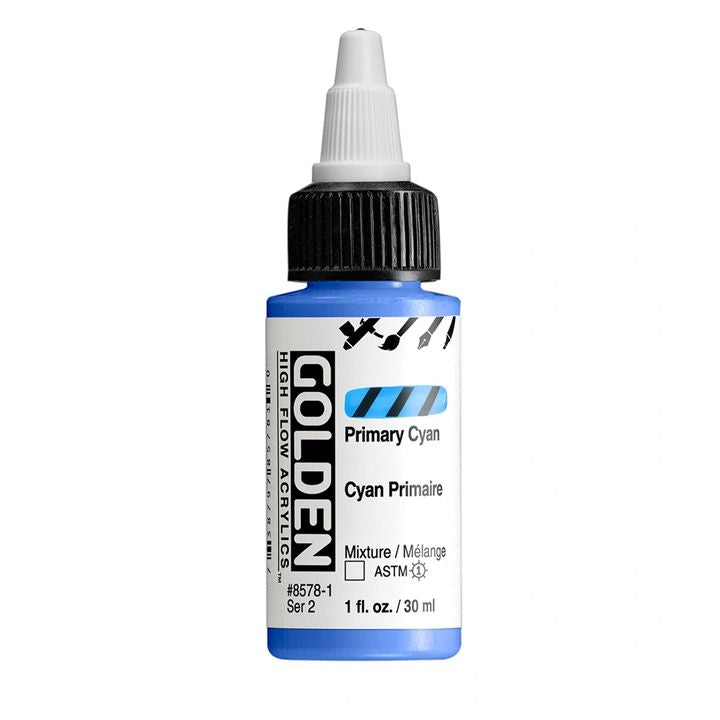 GOLDEN Vernice acrilica ad alto flusso 30 ml – 8578 Azzurro primario