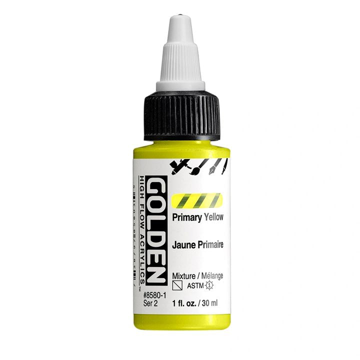 GOLDEN Vernice acrilica ad alto flusso 30 ml – 8580 Giallo primario
