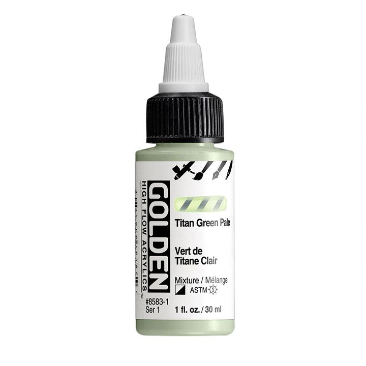 GOLDEN Vernice acrilica ad alto flusso 30 ml – 8583 Titanio verde chiaro