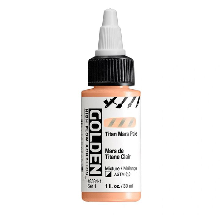 GOLDEN Vernice acrilica ad alto flusso 30 ml – 8584 Luce di Marte in titanio