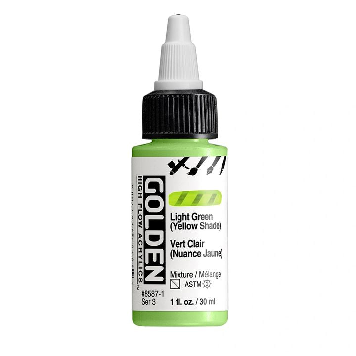 GOLDEN Vernice acrilica ad alto flusso 30 ml – 8587 Verde chiaro (tonalità gialla)