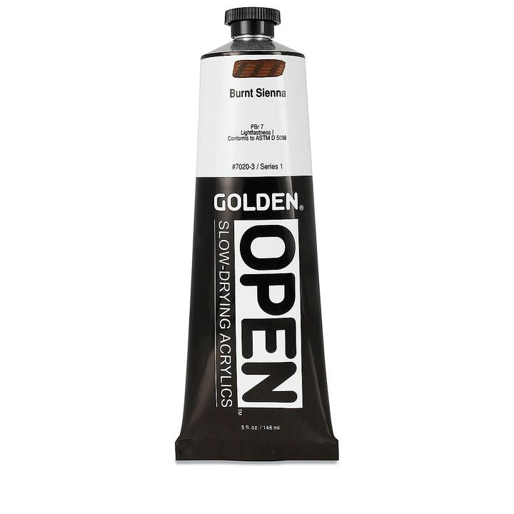 GOLDEN OPEN Vernice acrilica ad asciugatura lenta 148 ml – 7020 Terra di Siena bruciata