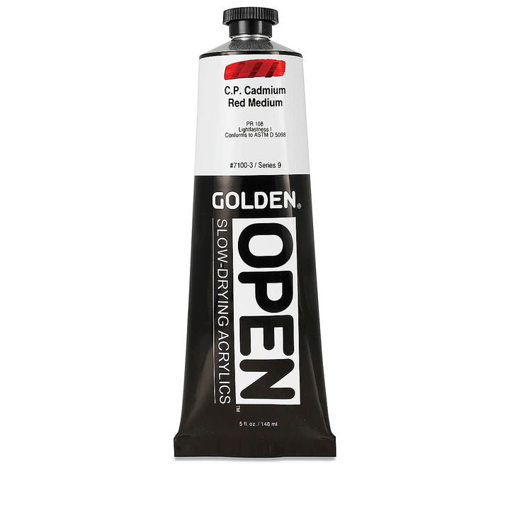 GOLDEN OPEN Vernice acrilica ad asciugatura lenta 148 ml – 7100 Rosso cadmio medio