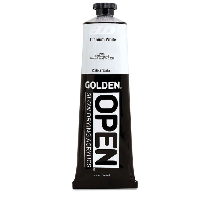 GOLDEN OPEN Vernice acrilica ad asciugatura lenta 148 ml – 7380 Bianco titanio