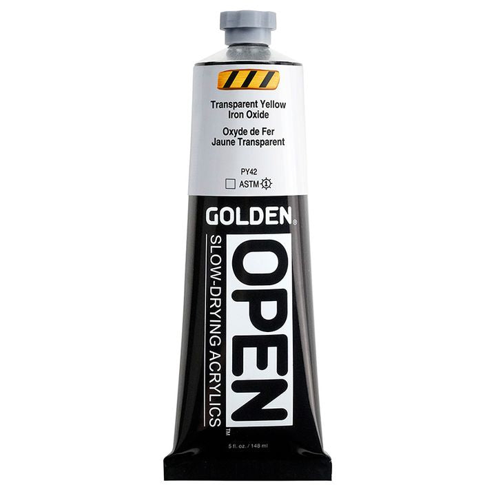 GOLDEN OPEN Vernice acrilica ad asciugatura lenta 148 ml – 7386 Ossido di ferro giallo trasparente