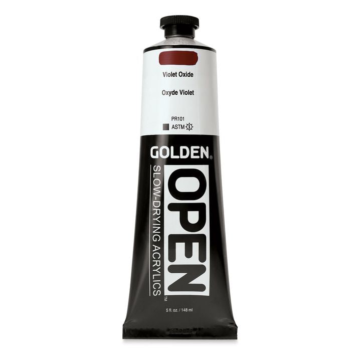 GOLDEN OPEN Vernice acrilica ad asciugatura lenta 148 ml – 7405 Ossido di violetta