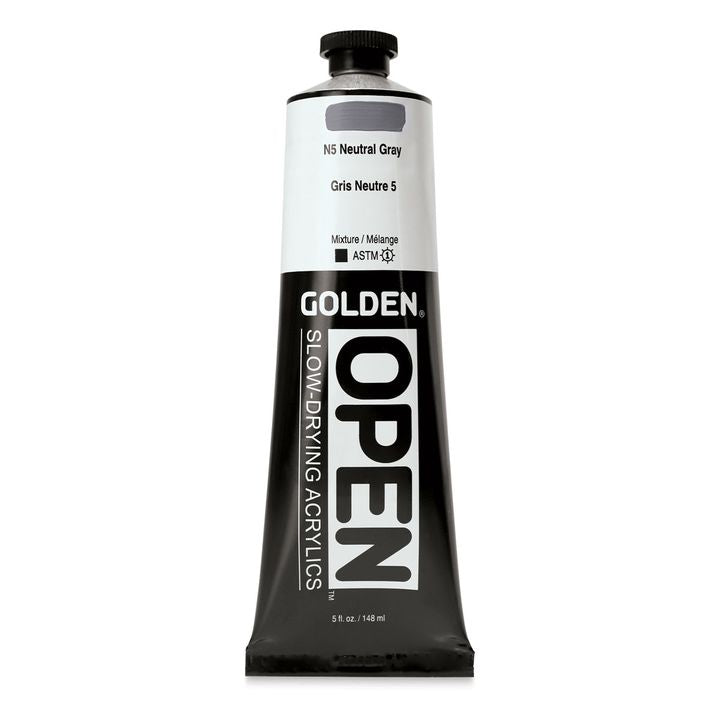GOLDEN OPEN Vernice acrilica ad asciugatura lenta 148 ml – 7445 N5 Grigio neutro