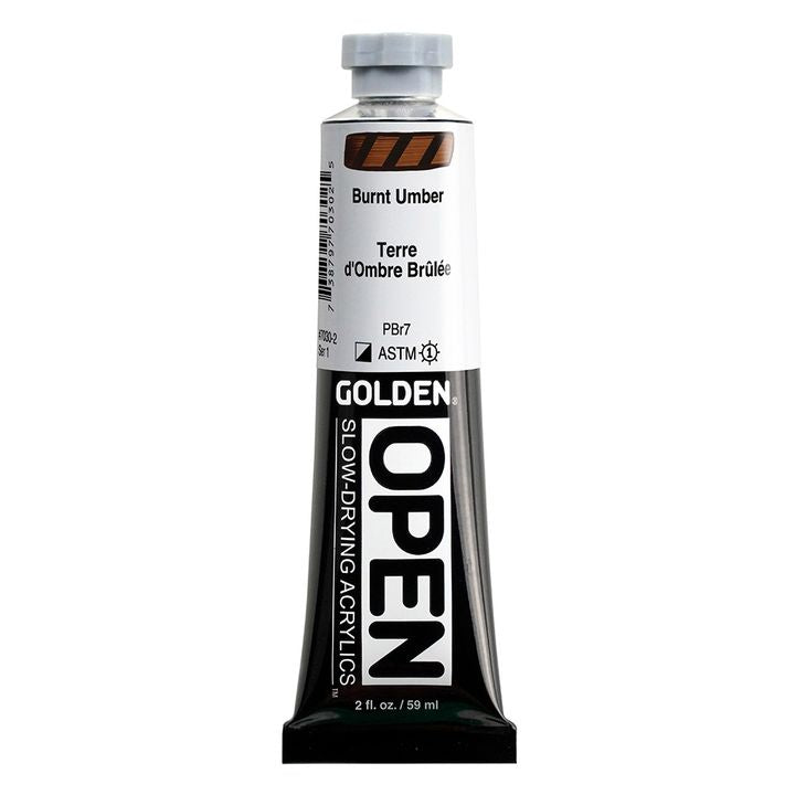 GOLDEN OPEN Vernice acrilica ad asciugatura lenta 59 ml – 7030 Umbra bruciata