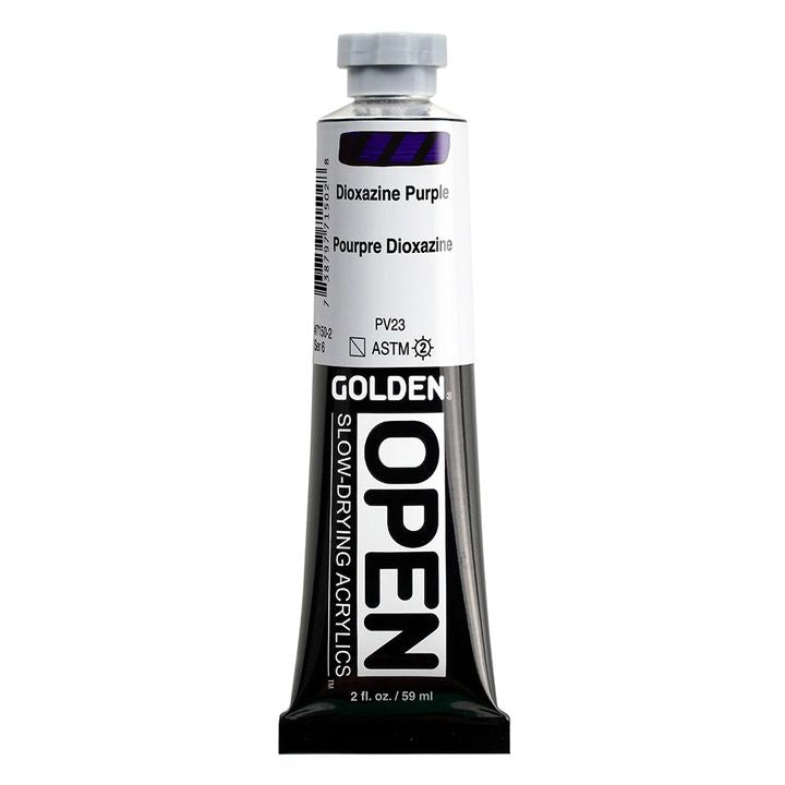 GOLDEN OPEN Vernice acrilica ad asciugatura lenta 59 ml – 7150 Viola diossazina