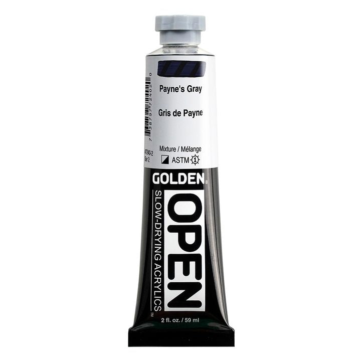 GOLDEN OPEN Vernice acrilica ad asciugatura lenta 59 ml – 7240 Grigio di Payne