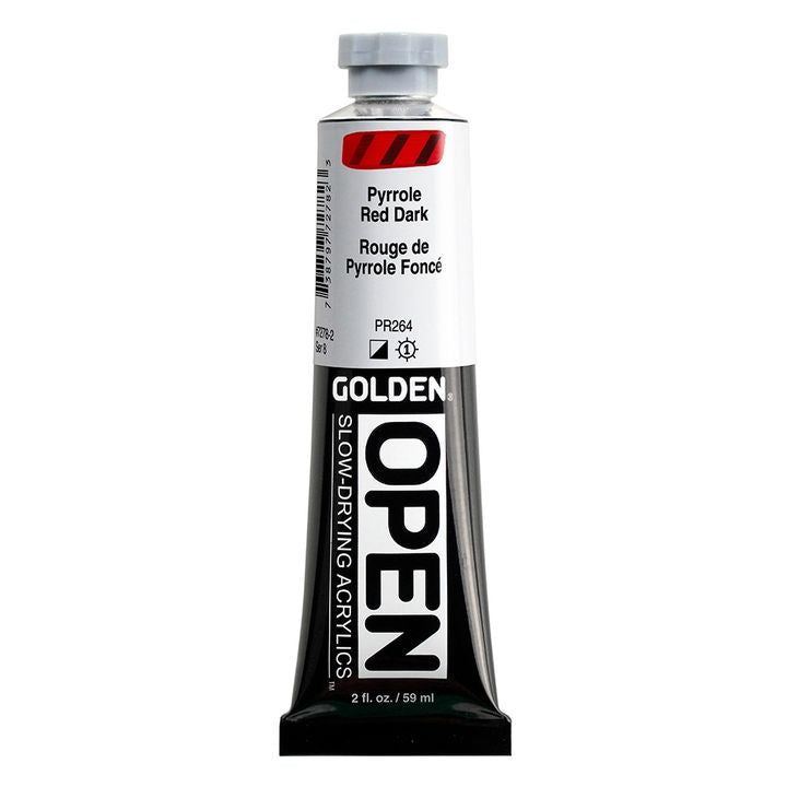 GOLDEN OPEN Vernice acrilica ad asciugatura lenta 59 ml – 7278 Rosso pirrolo scuro