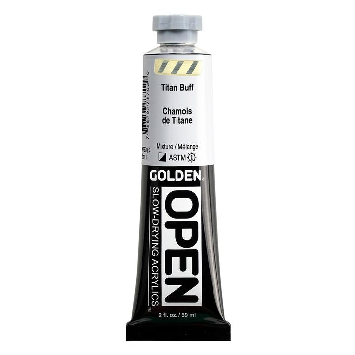 GOLDEN OPEN Vernice acrilica ad asciugatura lenta 59 ml – 7370 Crema al titanio