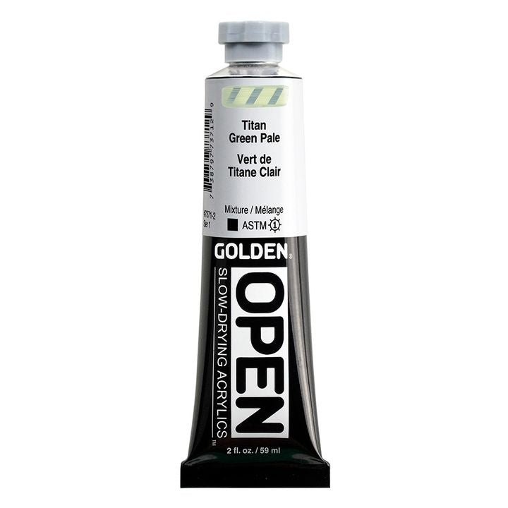 GOLDEN OPEN Vernice acrilica ad asciugatura lenta 59 ml – 7371 Luce verde titanio