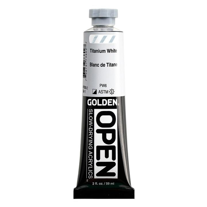 GOLDEN OPEN Vernice acrilica ad asciugatura lenta 59 ml – 7380 Bianco titanio