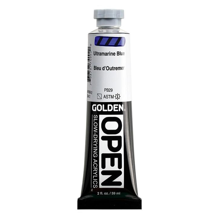 GOLDEN OPEN Vernice acrilica ad asciugatura lenta 59 ml – 7400 Blu oltremare