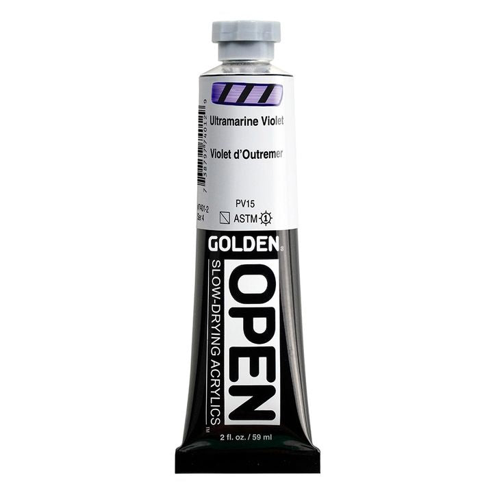 GOLDEN OPEN Vernice acrilica ad asciugatura lenta 59 ml – 7401 Viola oltremare