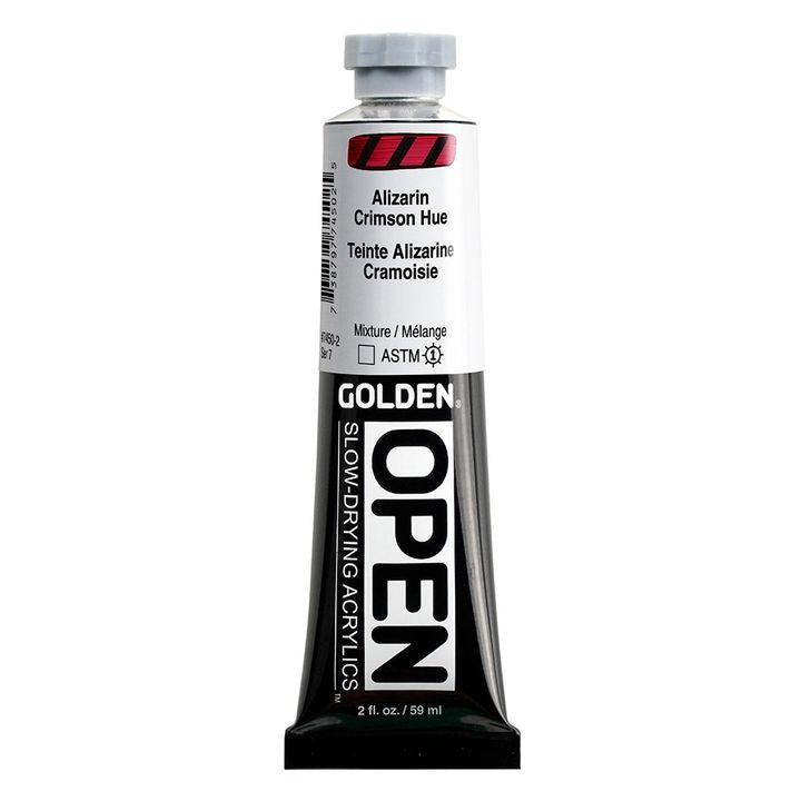 GOLDEN OPEN Vernice acrilica ad asciugatura lenta 59 ml – 7450 Alizarínová Karmazínová Hue