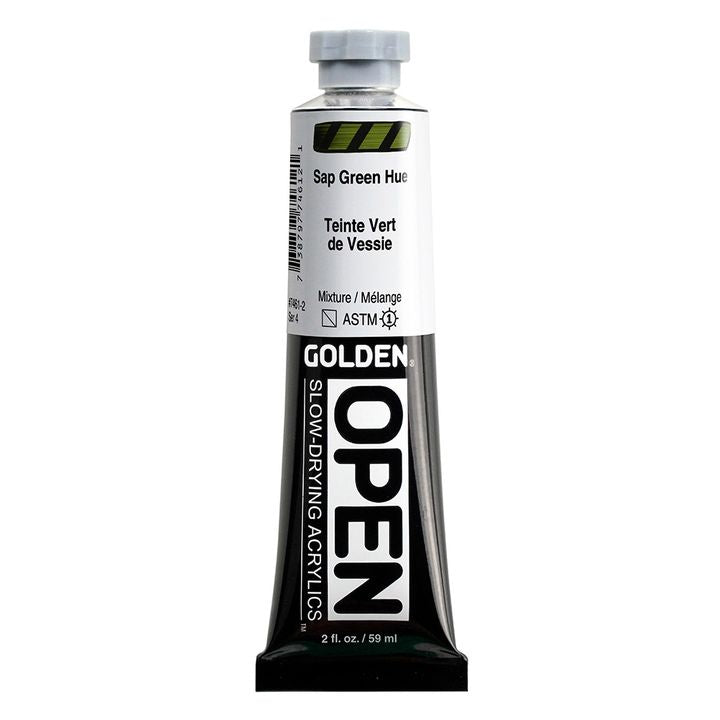 GOLDEN OPEN Vernice acrilica ad asciugatura lenta 59 ml – 7461 Sapová Tinta verde