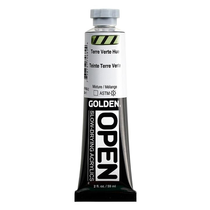GOLDEN OPEN Vernice acrilica ad asciugatura lenta 59 ml – 7468 Tonalità verde terra