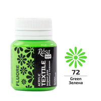 ROSA TALENT Vernice acrilica fluorescente per tessuti 20 ml – Verde