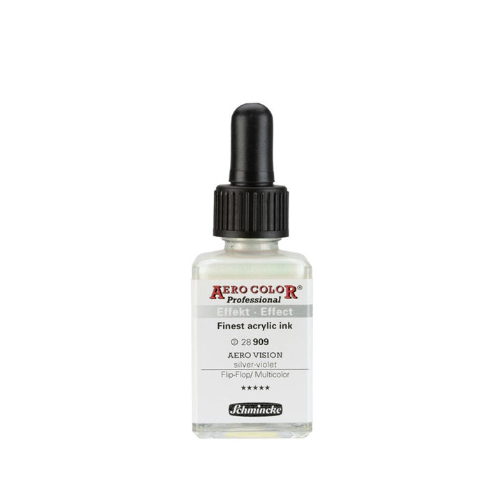 Inchiostro acrilico Schmincke AERO COLOR Professional Effect 28 ml – 909 AERO VISION argento-viola