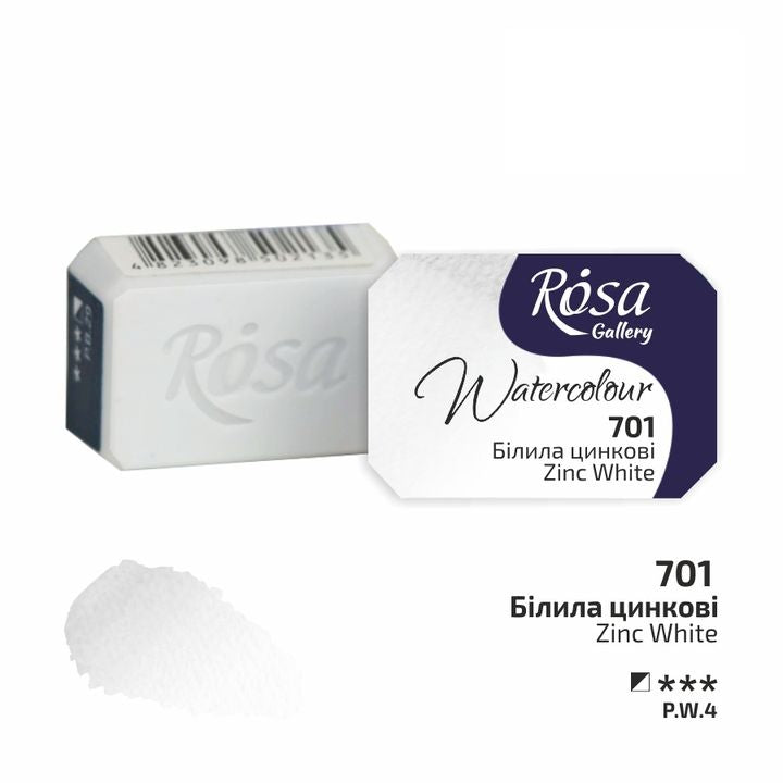 Acquerelli Rosa Gallery godet 2,5 ml | vari colori - 701 bianco di zinco