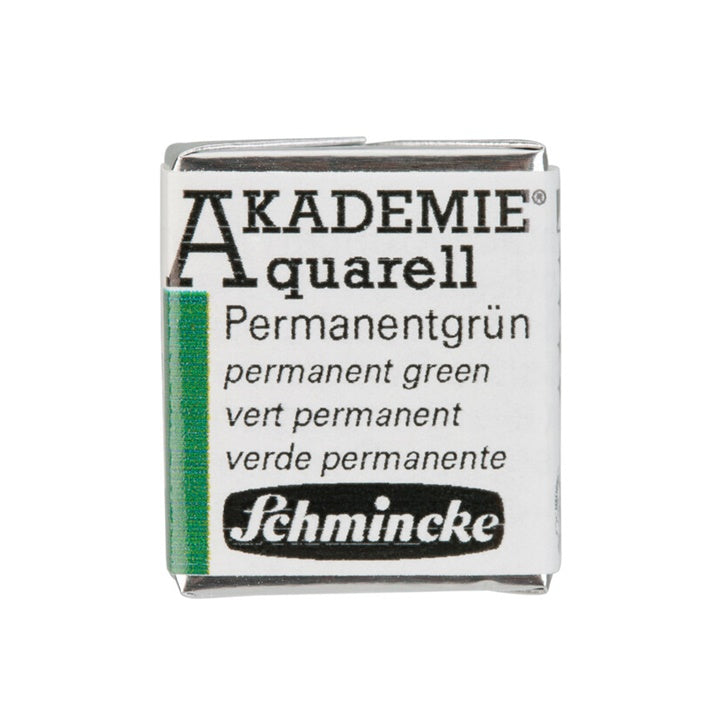 Colori ad acquarello Schmincke AKADEMIE ½ godet – 553 verde permanente
