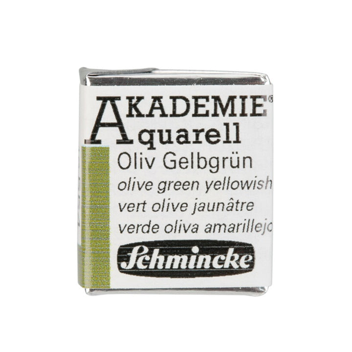 Colori ad acquarello Schmincke AKADEMIE ½ godet – 554 verde oliva giallastro