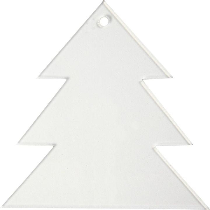 Alberelli decorativi in acrilico 8 cm - set da 5 pezzi