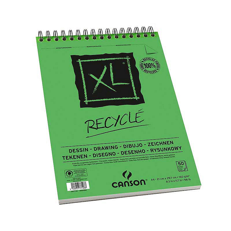 Album da disegno CANSON XL Recycle 160 g/m² A3 - 50 fogli, rilegatura a spirale