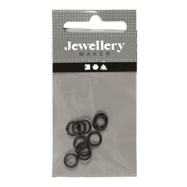 Anelli di collegamento neri 7 mm x 1 mm - 50 pz.
