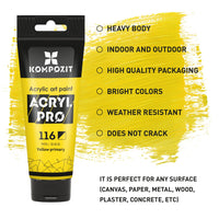 Set di colori acrilici ACRYL PRO Kompozit in box - 42 x 75 ml