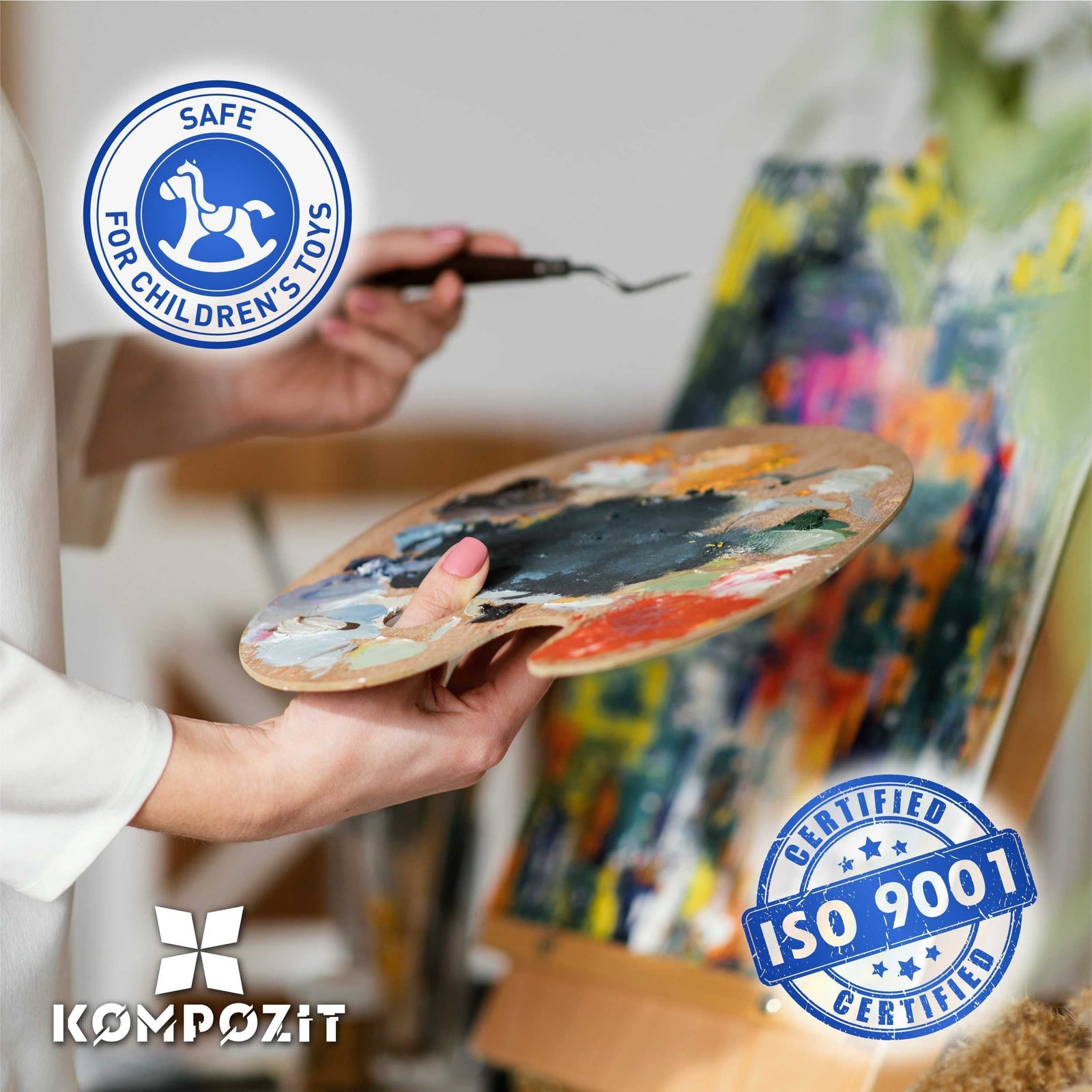 Set di colori acrilici Kompozit STANDART Fluorescent 6 x 20 ml