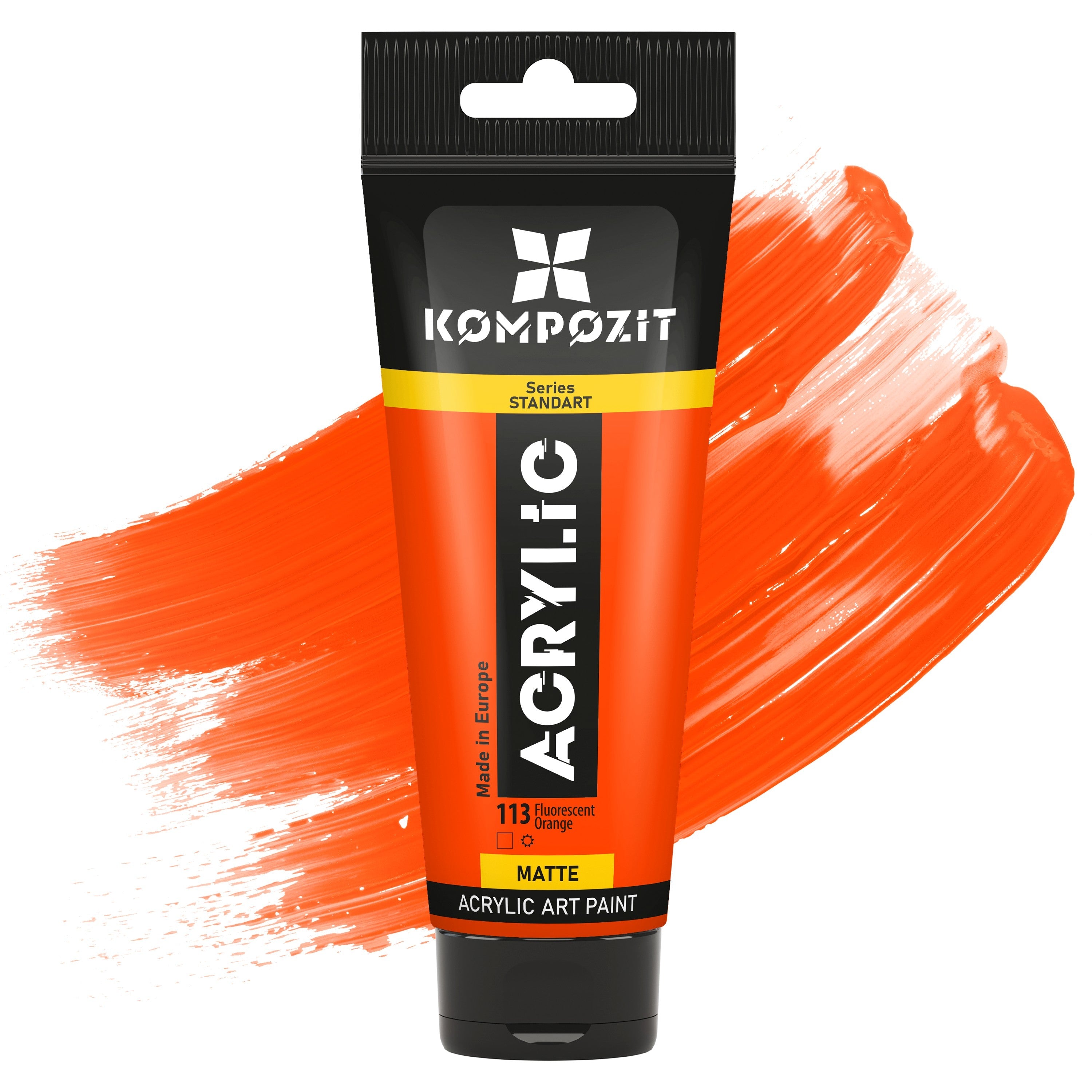 Colore acrilico Kompozit STANDART Fluorescent 75 ml – 113 Arancione Fluorescente