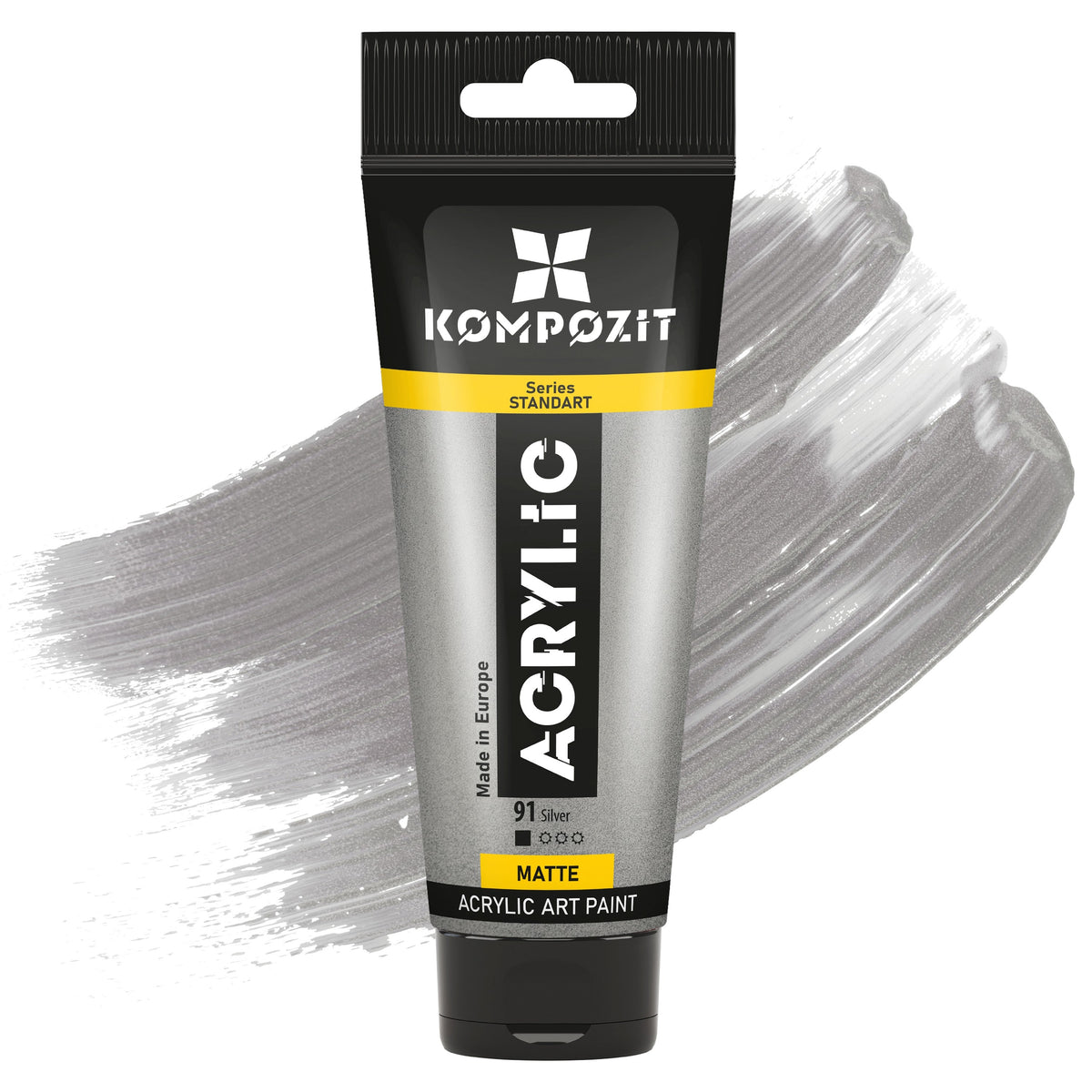 Colore acrilico STANDART Kompozit Metallic 75 ml – 91 Argento