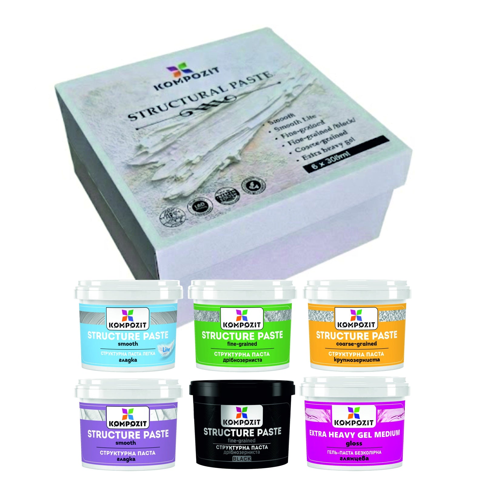 Set di paste materiche Kompozit 6 x 300 ml
