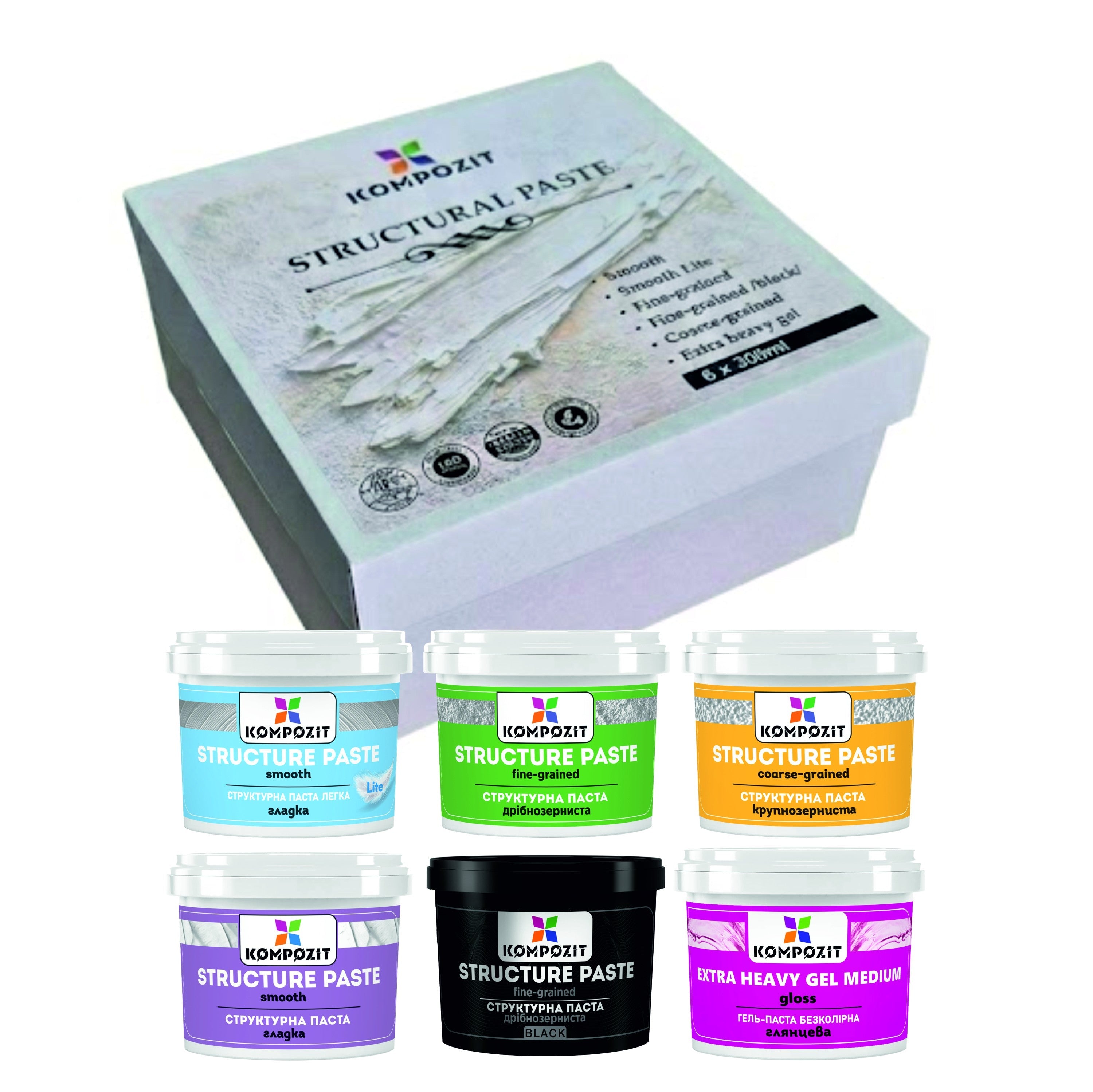Set di paste materiche Kompozit 6 x 300 ml