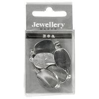 Base per spilla in argento 20 x 15 mm - 5 pezzi